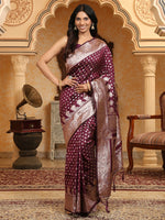 Thumbnail for Astita Banarasi Silk Purple Saree
