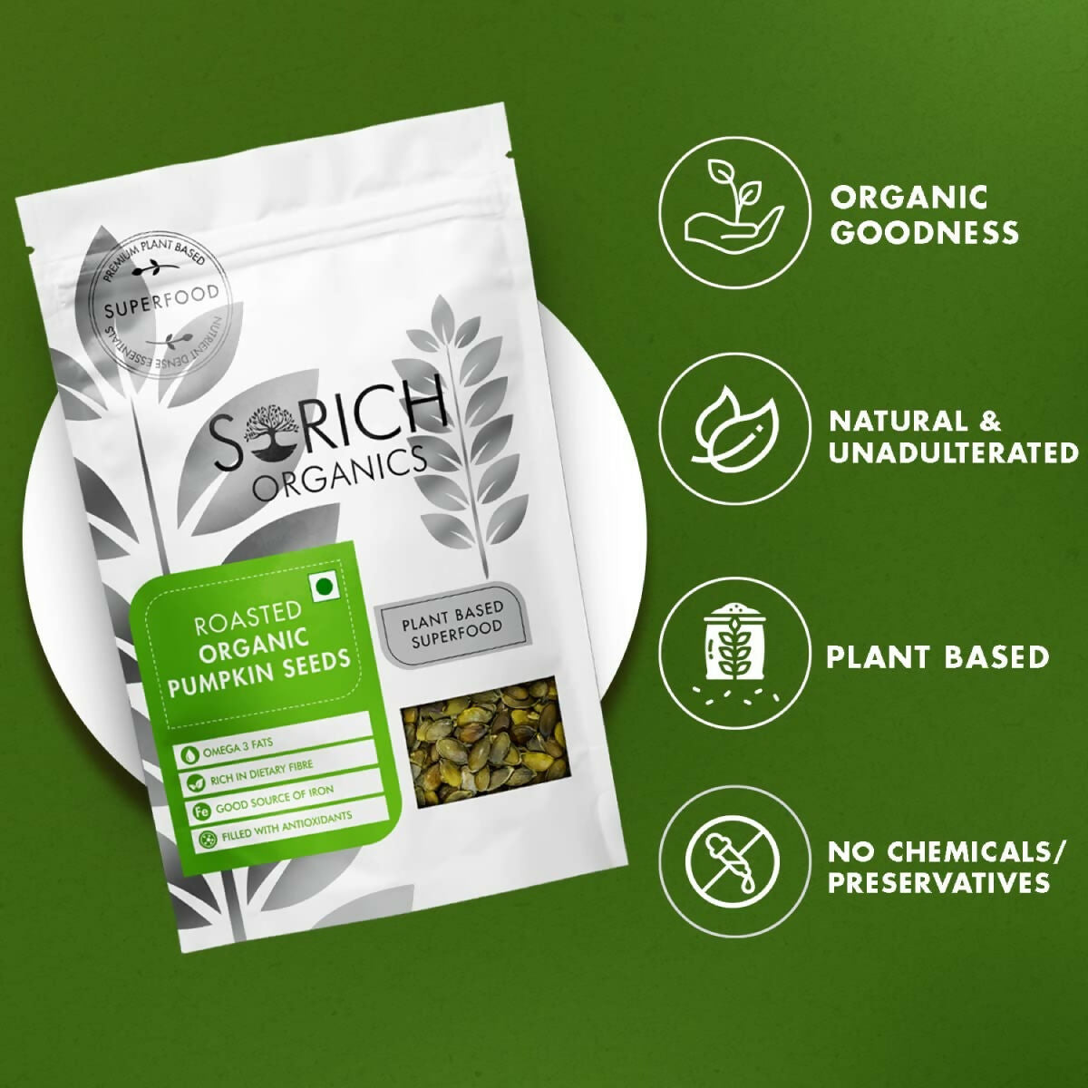 Sorich Organics Roasted Pumpkin Seeds - Distacart