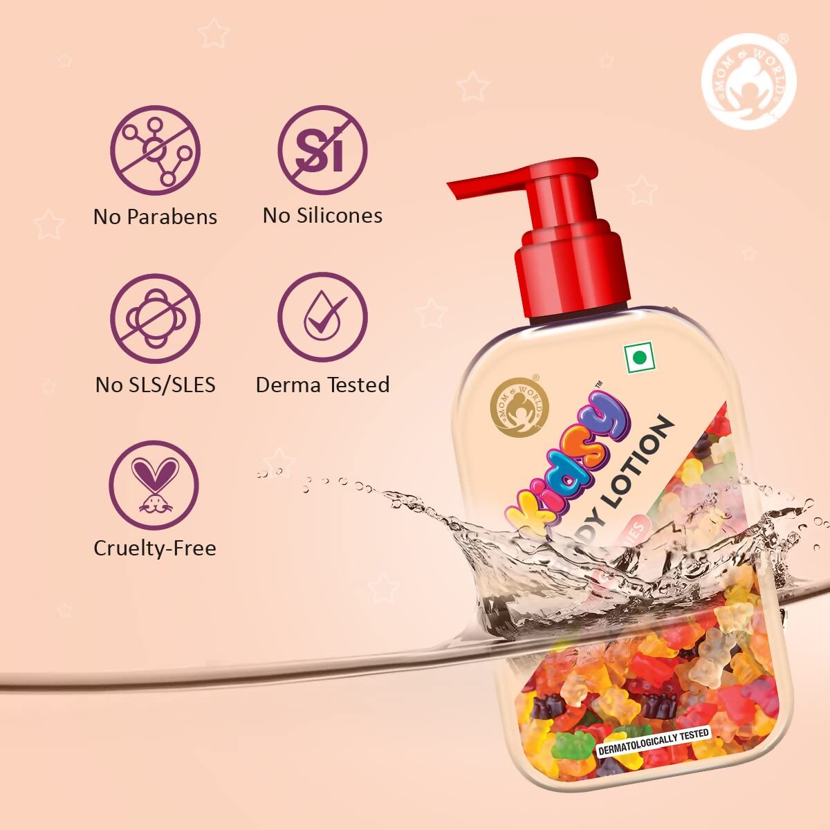 Mom & World Kidsy Gummies Moisturising Body Lotion - Distacart