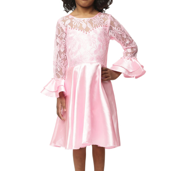 Asmaani Kids Party Wear Stylish Dresses, Perfect for Parties, Functions & Vacations - Pink - Distacart