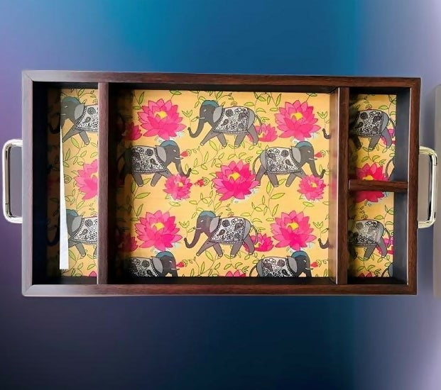 Collectibles India Wooden Serving Tray - Distacart