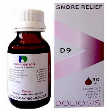Doliosis Homeopathy D9 Snore Relief Drops - Distacart