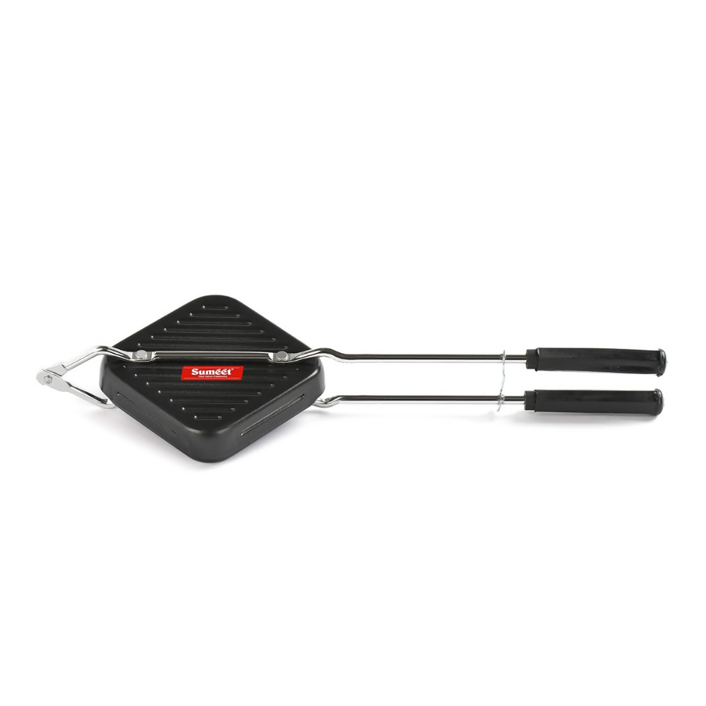 Sumeet Aluminium Nonstick Grill Gas Sandwich Toaster - Black - Dista