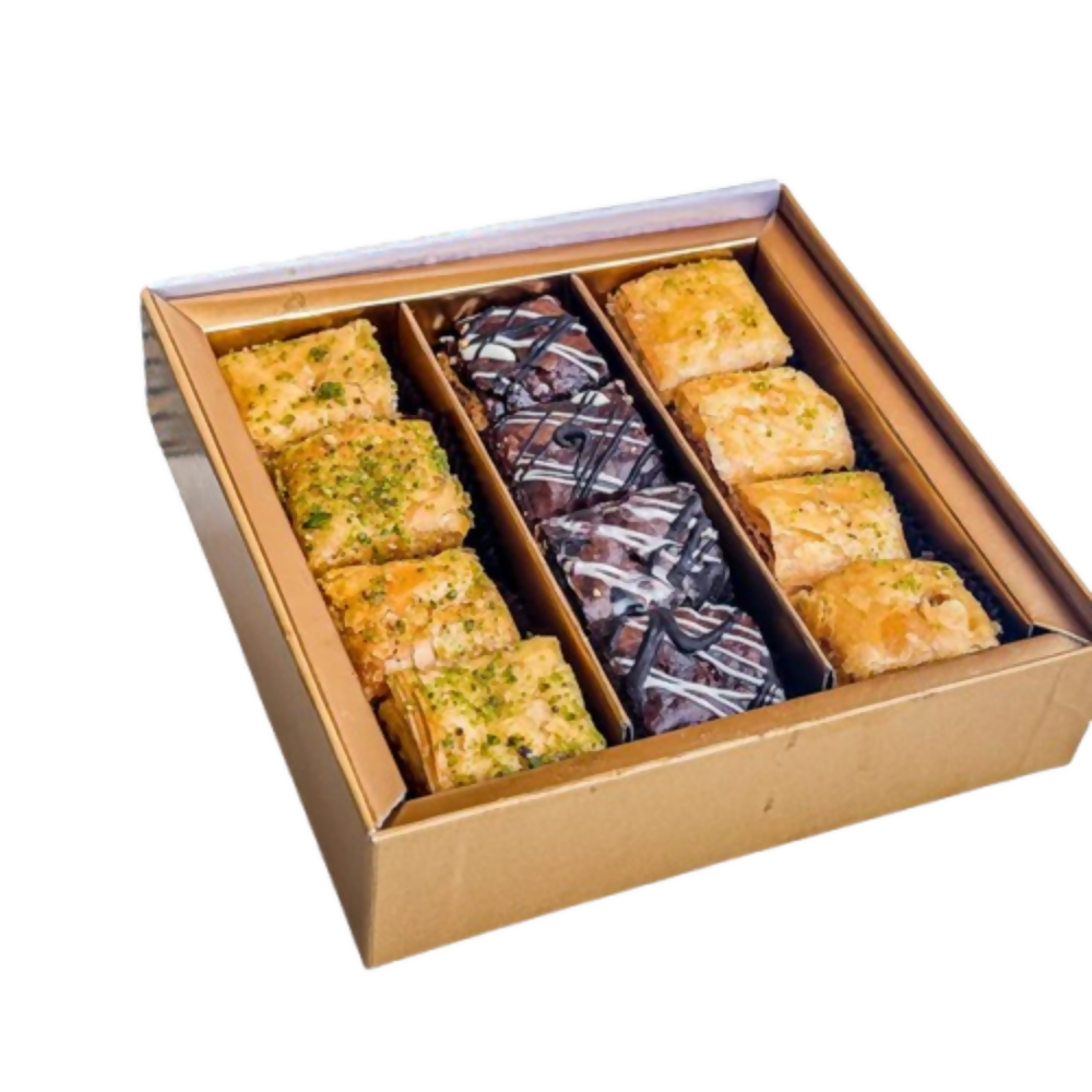 Gwalia Sweets Assorted Square Baklawa Box - Distacart