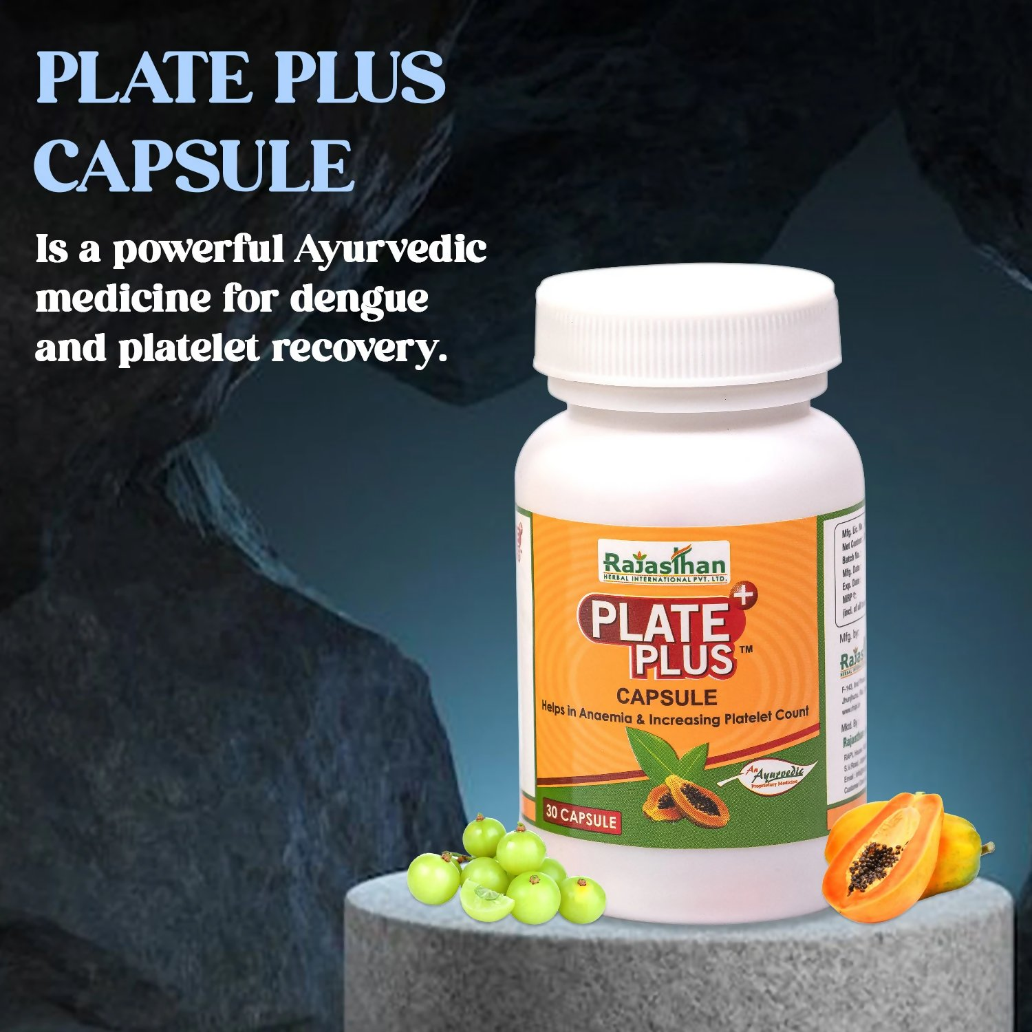 Rajasthan Herbals Plate Plus Capsules - Distacart