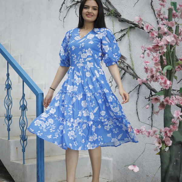 Aayaa Designer Printed One Piece Dress - Multi Color - Distacart