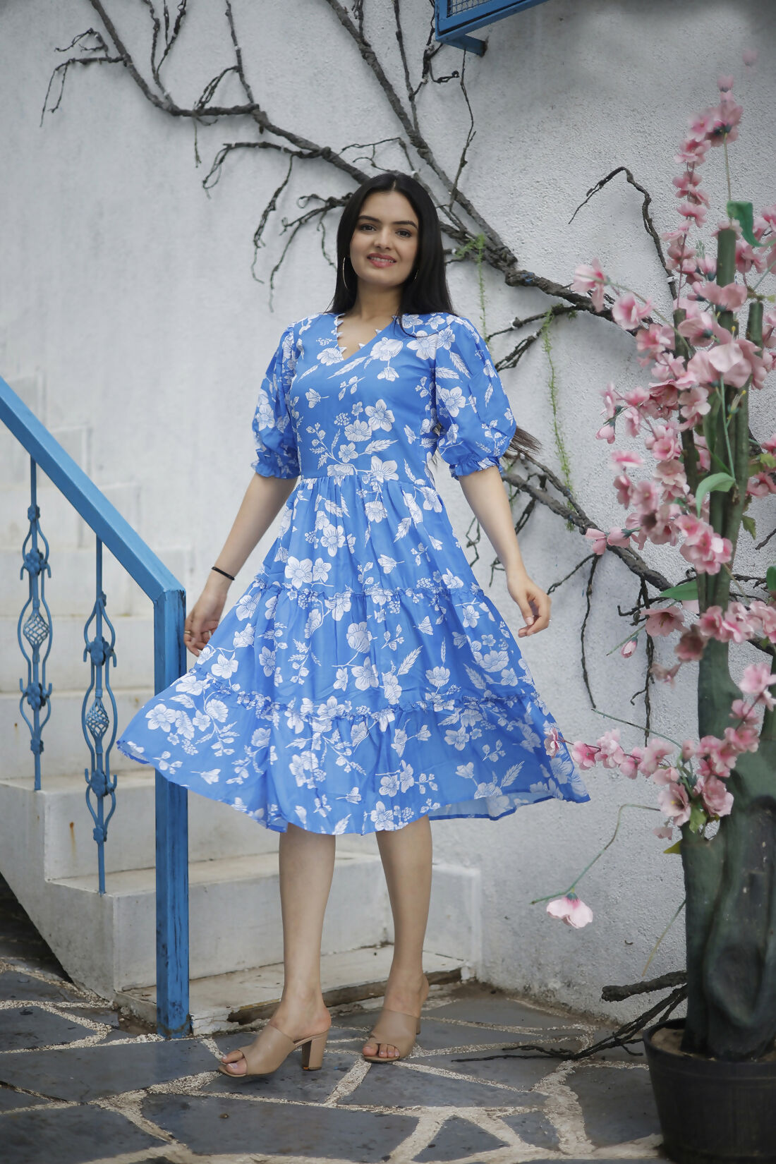 Aayaa Designer Printed One Piece Dress - Multi Color - Distacart