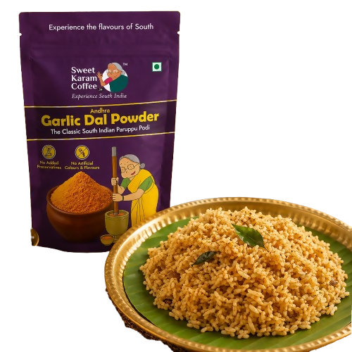 Sweet Karam Coffee Andhra Garlic Dal Powder (Pottu Kadalai Paruppu Podi) - Dista