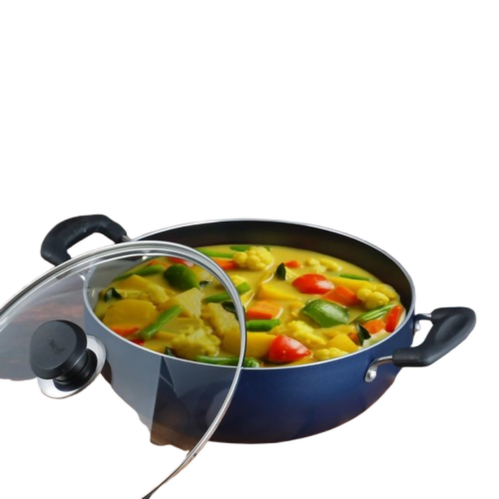 Vinod Zest Non-Stick Deep Kadai with Lid - Induction - Dista