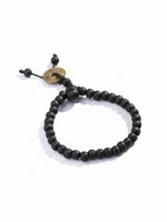 Thumbnail for NVR Men Black Beaded Bracelet - Distacart