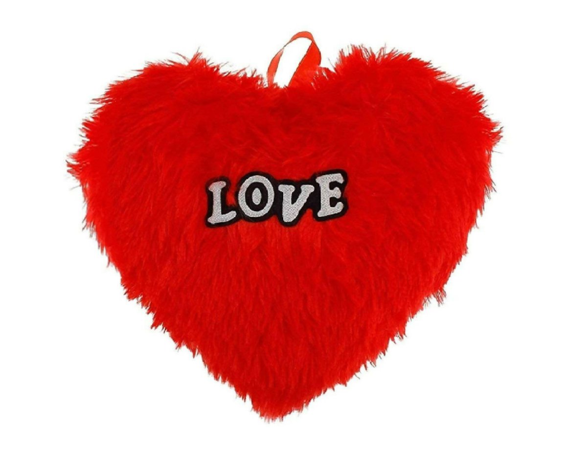 Anupam Enterprises Plush Heart Shaped Soft Stuffed Love Throw Cushion Pillows Red Color - Distacart