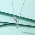 Thumbnail for Cauer Elegant 14K White Gold Plated Moissanite Pendant Necklace