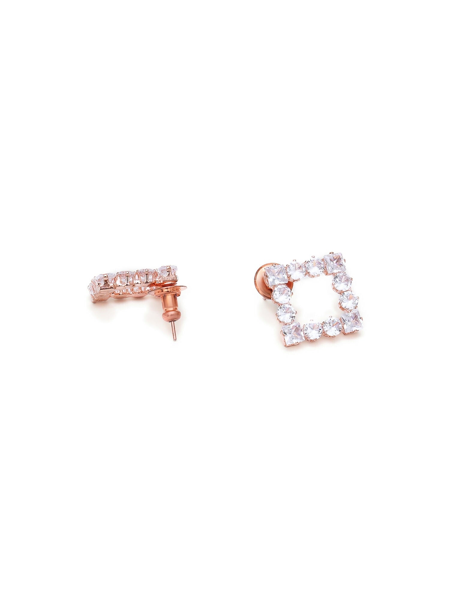 stone stud (Rose gold) - Ruby Raang - Distacart
