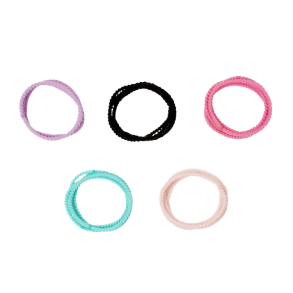 Bronson Professional Elastic Hair Rubber Bands Hair Ties Soft Stretchable Multicolor - Dista