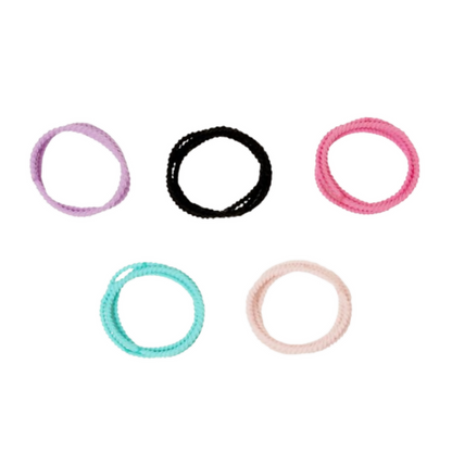 Bronson Professional Elastic Hair Rubber Bands Hair Ties Soft Stretchable Multicolor - Dista