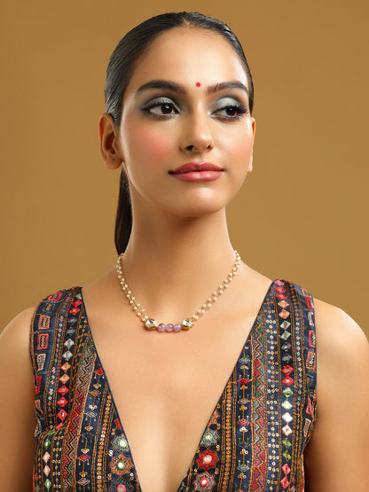Ruby Raang Purple Amethyst Kundan Necklace - Distacart