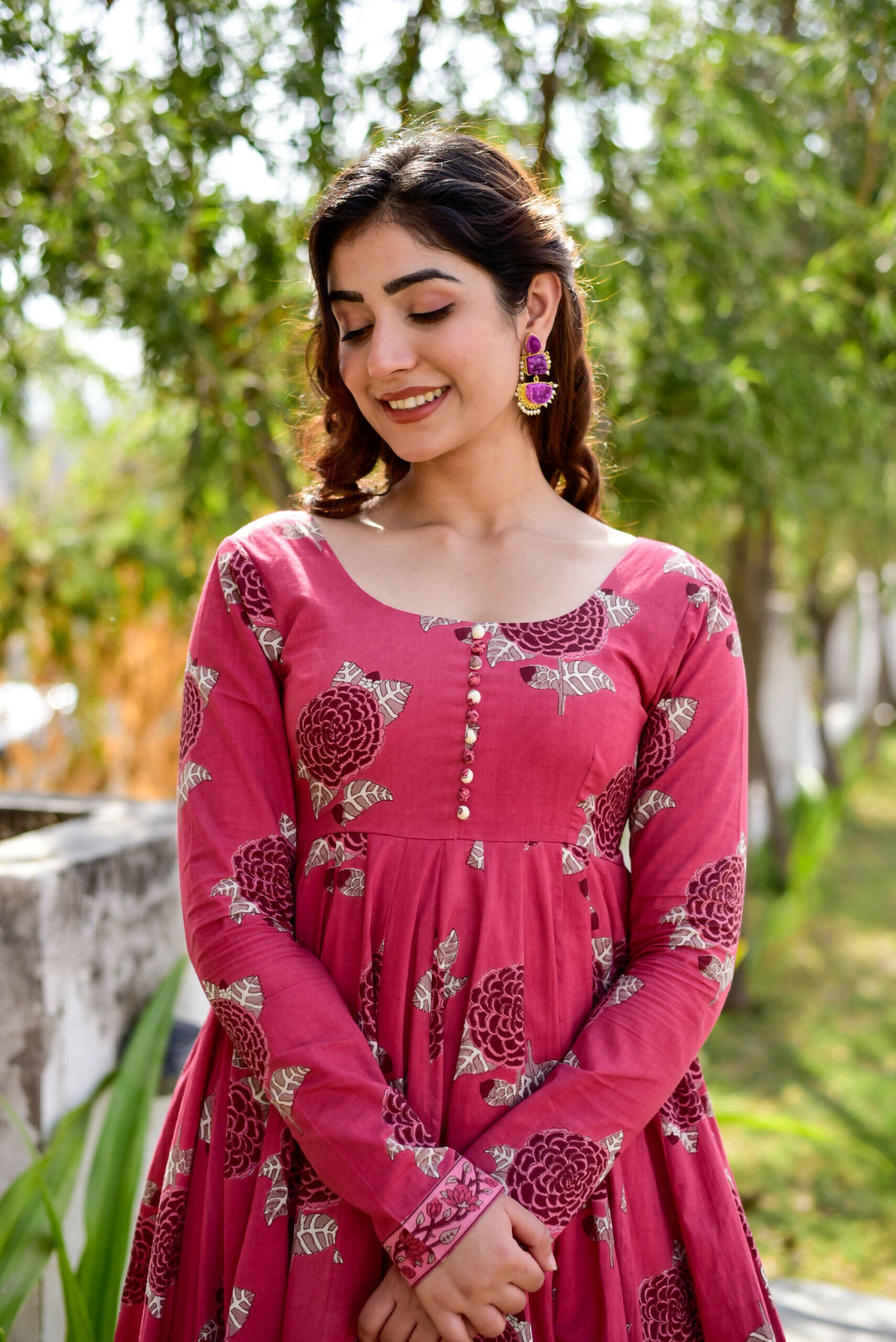 Jyoti Fashion Women's Rani Pink Cotton Silk Heavy Digital Printed Kurta Plazo Set - Distacart