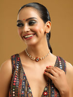 Thumbnail for Ruby Raang Red Kundan & Pearl Choker