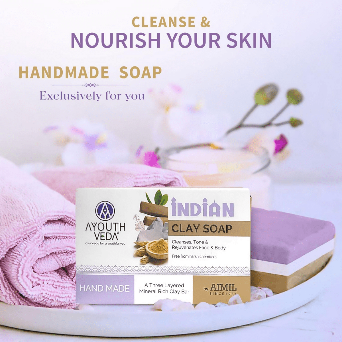 Ayouthveda Handmade Indian Clay Soap - Distacart