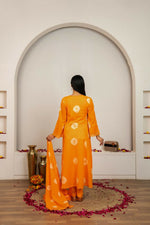 Thumbnail for Joban Fashion Orange Tie & Dye Cotton Suit Set - Distacart