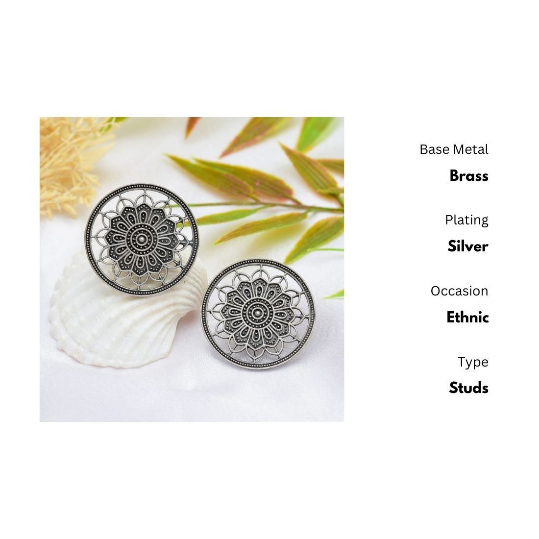 New Stylish Oxidized Gold-Polished Gold Studs Earrings for Womens by House of Ree - Distacart