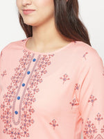 Thumbnail for Aniyah Peach Color Rayon Digital Screen Print Straight Kurta