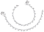 Thumbnail for AanyaCentric Silver Plated Traditional Anklets Payal - Classic and Stylish for Women and Girls - Distacart