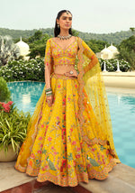 Thumbnail for Monjolika Fashion Readymade Lehenga Choli Heavy Work Embroidered Silk In Yellow