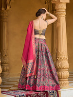 Thumbnail for Monjolika Fashion Thread Work Jacquard Silk In Multicolor Lehenga Choli