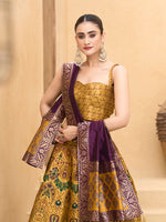 Thumbnail for Monjolika Fashion Thread Work Jacquard Silk In Yellow Lehenga Choli