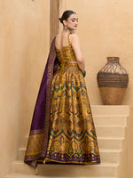 Thumbnail for Monjolika Fashion Thread Work Jacquard Silk In Yellow Lehenga Choli