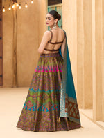 Thumbnail for Monjolika Fashion Designer Lehenga Choli Jacquard Kanjivaram Silk In Brown