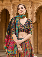 Thumbnail for Monjolika Fashion Multi Color Jacquard Designer Lehenga Choli For Festival - Distacart