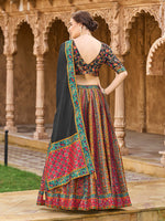 Thumbnail for Monjolika Fashion Multi Color Jacquard Designer Lehenga Choli For Festival - Distacart