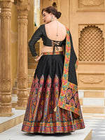 Thumbnail for Monjolika Fashion Black Color Jacquard Designer Work Lehenga Choli For Ceremonial