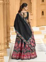 Thumbnail for Monjolika Fashion Charming Black Color Jacquard Lehenga Choli With Dupatta
