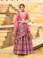 Thumbnail for Monjolika Fashion Charming Pink Color Jacquard Lehenga Choli With Dupatta - Distacart