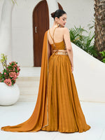 Thumbnail for Monjolika Fashion Mustard Festive Look With Silk Crush Lehenga Choli