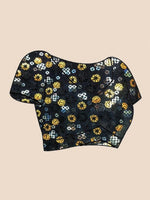 Thumbnail for Anouk Black Embroidered Sequinned Saree - Distacart