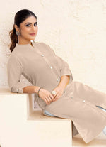 Thumbnail for Monjolika Fashion Chiku Color Cotton Casual Kurti With Pocket - Distacart