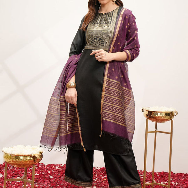 Vishudh Printed Regular Kurta with Palazzos & With Dupatta - Distacart