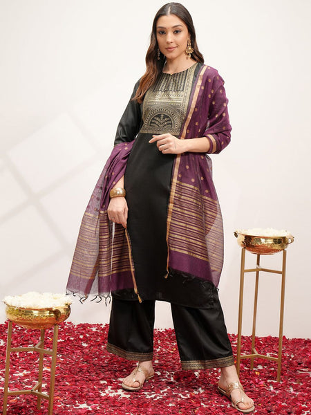Vishudh Printed Regular Kurta with Palazzos & With Dupatta