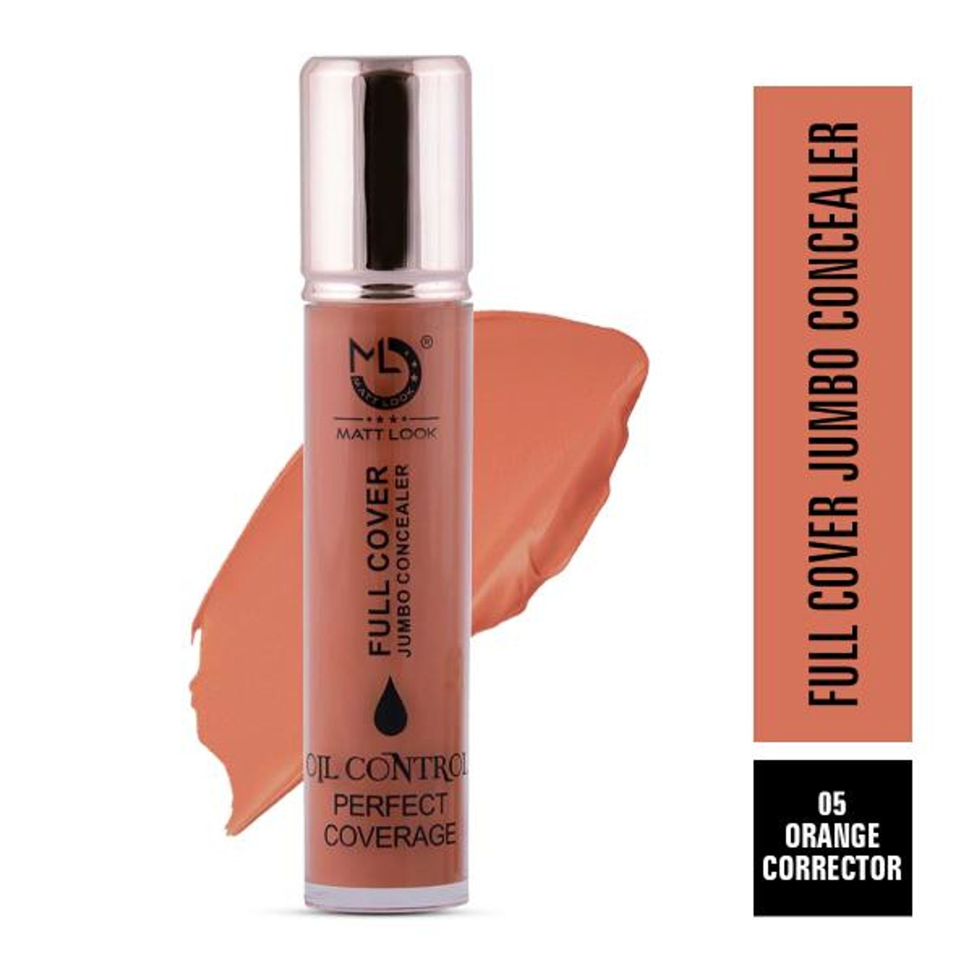 Matt Look Full Cover Jumbo Oil Control Perfect Coverage Concealer - Orange Corrector