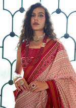 Thumbnail for Monjolika Fashion Multicolor Printed Silk Blend Party Contemporary Saree - Distacart
