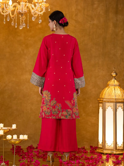Yufta Pink Pakistani Style Kurta Dupatta Set - Distacart