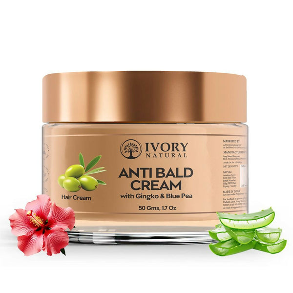 Ivory Natural Bald Cream For Hair For Stimulate Growth Of Hair, Avoid Thinning - Distacart