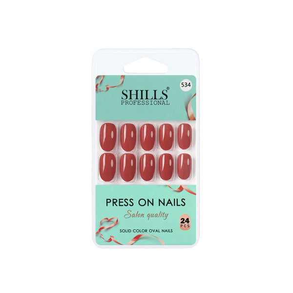 shills professional reusable press on nails oval spn534