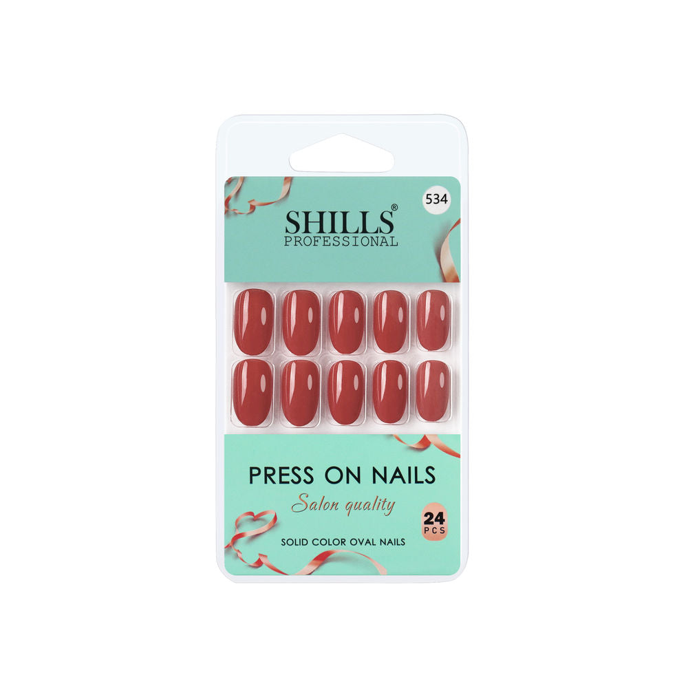 shills professional reusable press on nails oval spn534