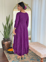Thumbnail for The52 Beautiful Embroidery Work with Vichitra Silk Fabric Flared Kurta, Pant and Dupatta Set
