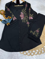 Thumbnail for Pramukh Fab Black Color Rayon Co-ords Set - Distacart